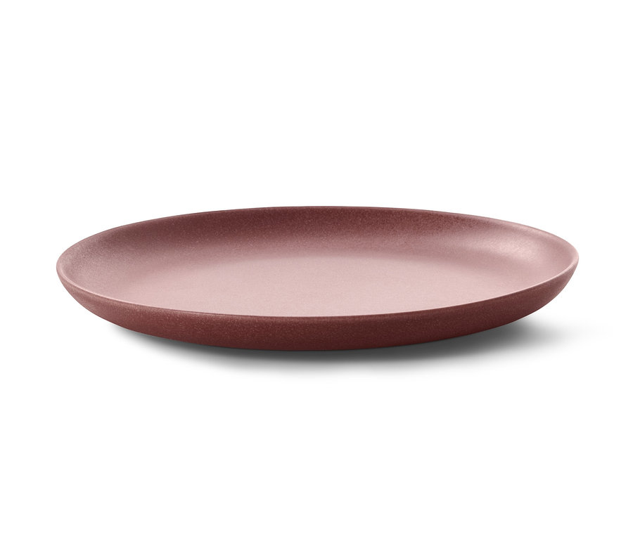 Jeden z dvoch tanierov na bielom pozadí.