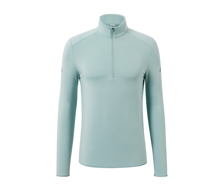 Mätové funkčné termotričko s dlhým rukávom a zipsom pri krku.