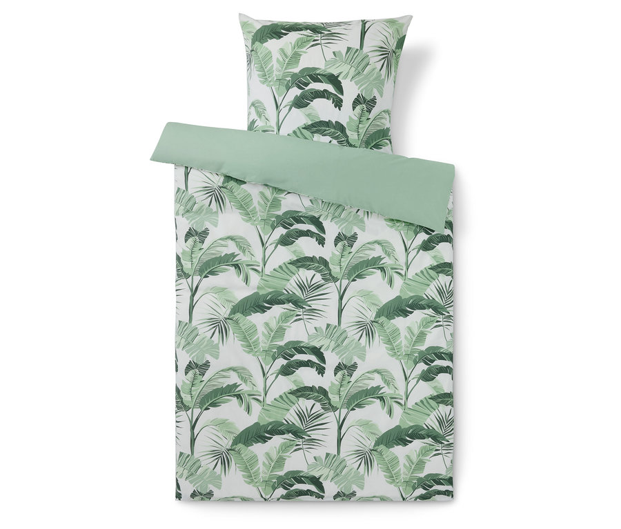 Posteľná súprava Renforcé s motívom paliem v štandardnej veľkosti.