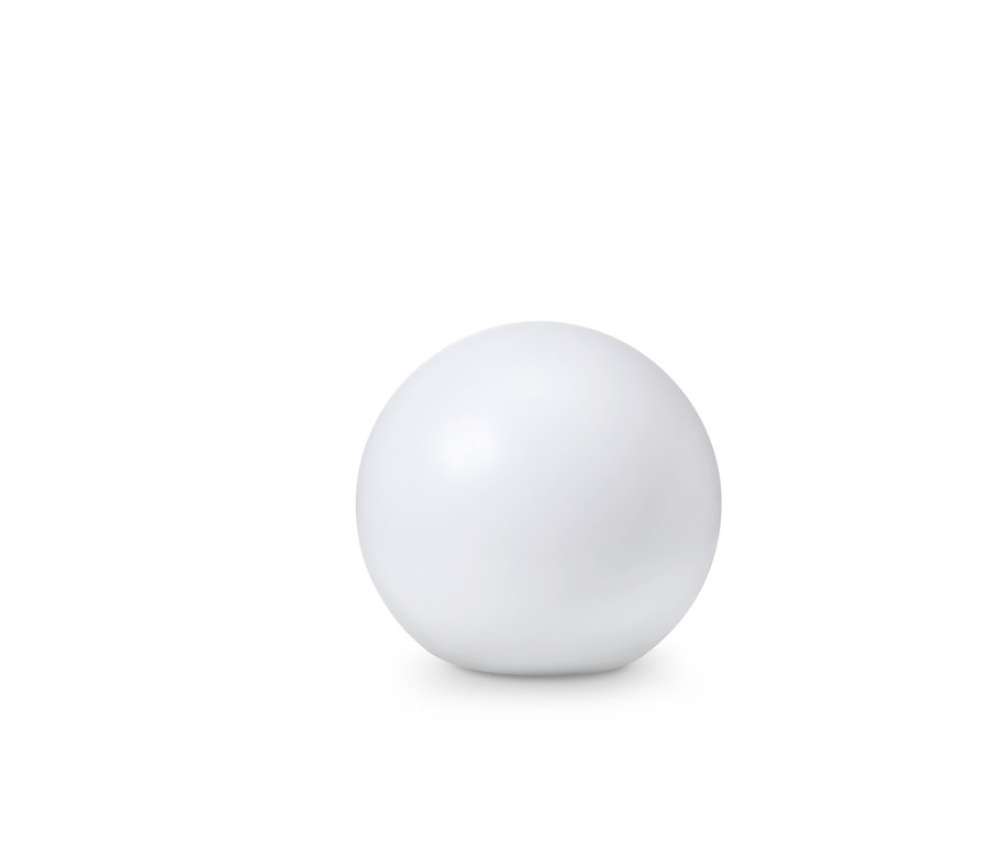 Biele solárne guľové svietidlo s listovým dekorom a LED prechodom farieb, malé.