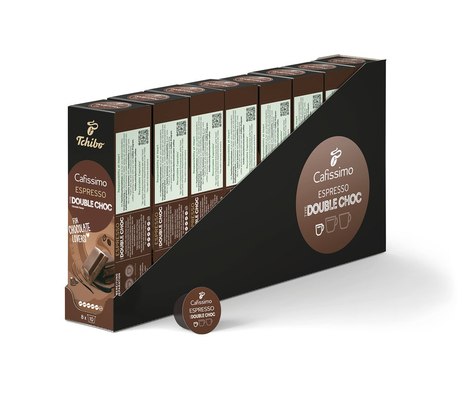 Balenie kapsúl Cafissimo Flavoured Espresso – Double Choc.