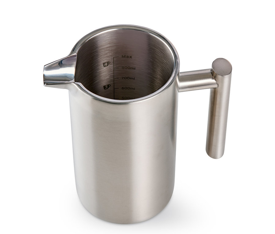 Nerezová dvojstenná kanvica french press 900 ml.