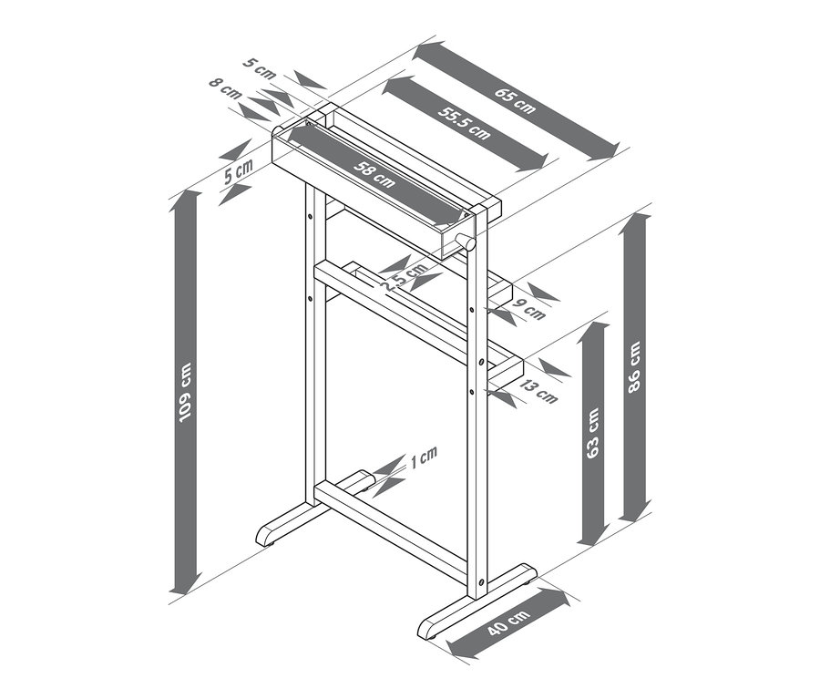 Rozmery nemého sluhu.