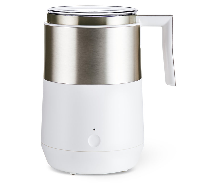 Indukčný napeňovač mlieka, krémovobiely