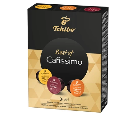Viditeľné balenie Cafissimo Best of Cafissimo 30 kapsúl od Tchibo.
