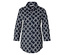 Džersejová piqué blúzka, celoplošná potlač v kombinácii tmavomodrej a bielej