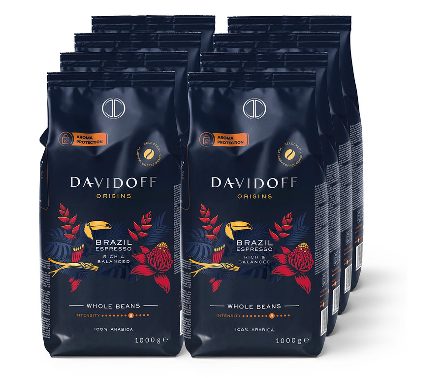 DAVIDOFF CAFÉ ORIGINS Brazil - 8 x 1 kg zrnkovej kávy