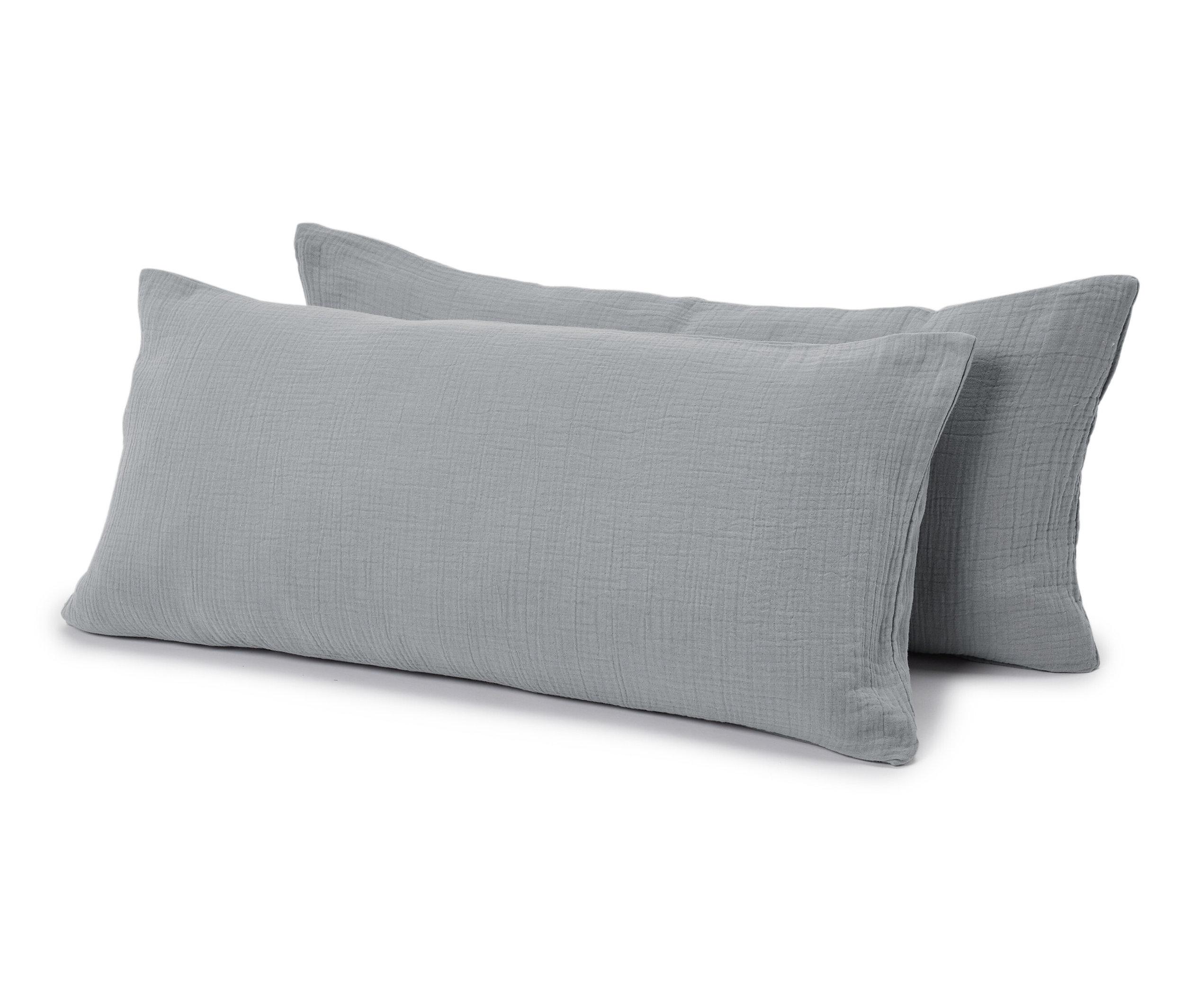 E-shop Poťahy na vankúše so vzorom mušlí, 2 ks, sivé, cca 80 x 40 cm