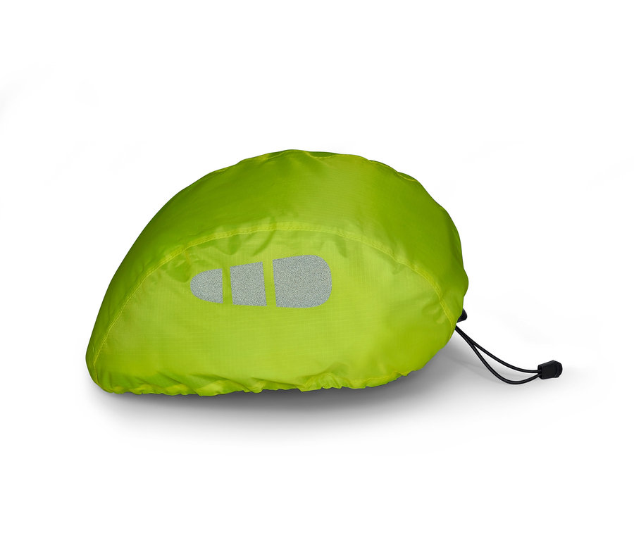 Zelený obal s reflexnými prvkami na bielom pozadí.