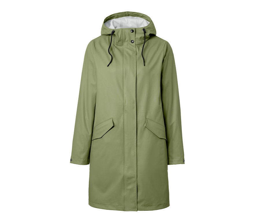 Zelená parka do dažďa »Friesennerz« s kapucňou.