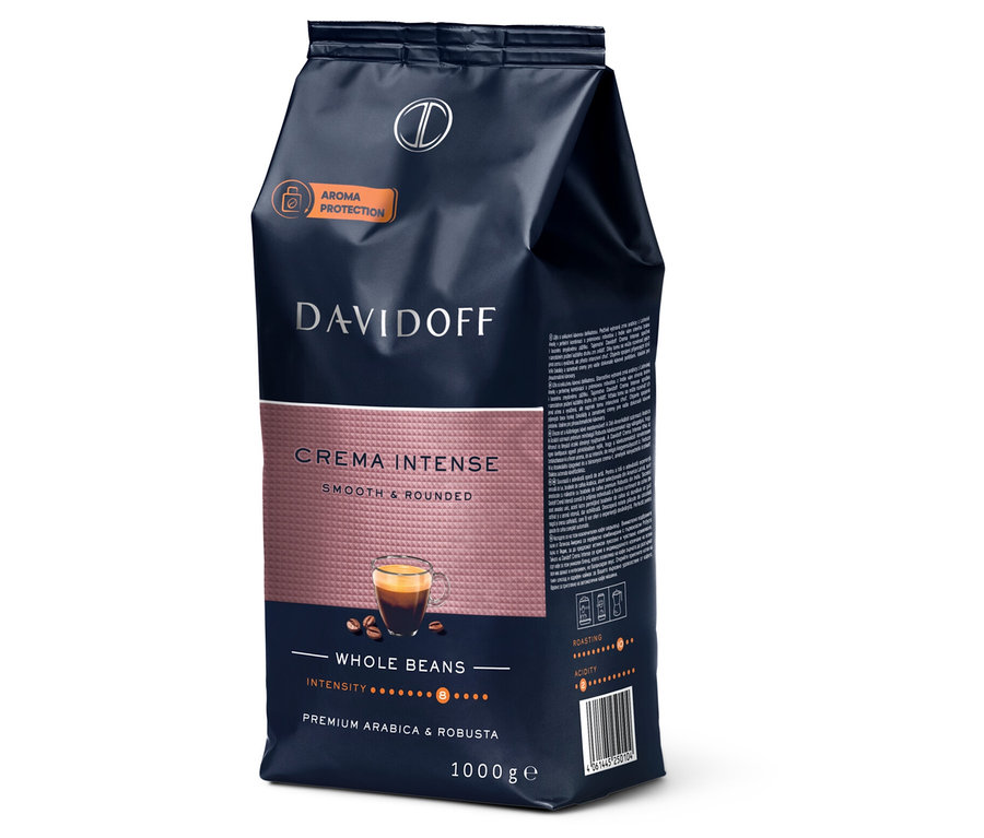 Balenie zrnkovej kávy Davidoff Crema Intense 1000g.