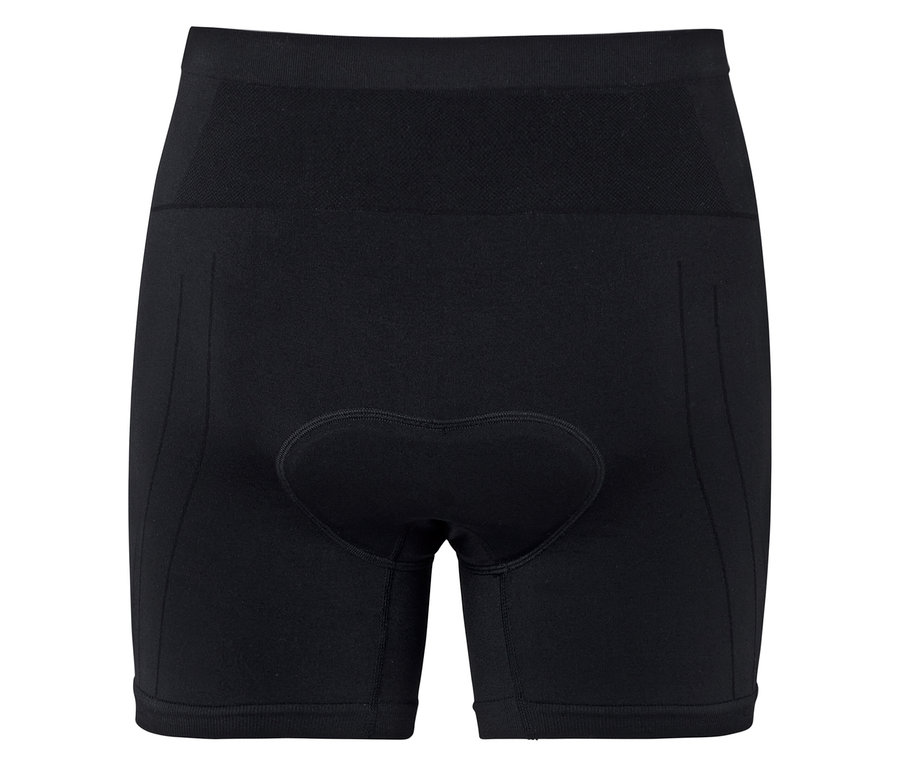 Čierne cyklistické šortky s výstelkou.