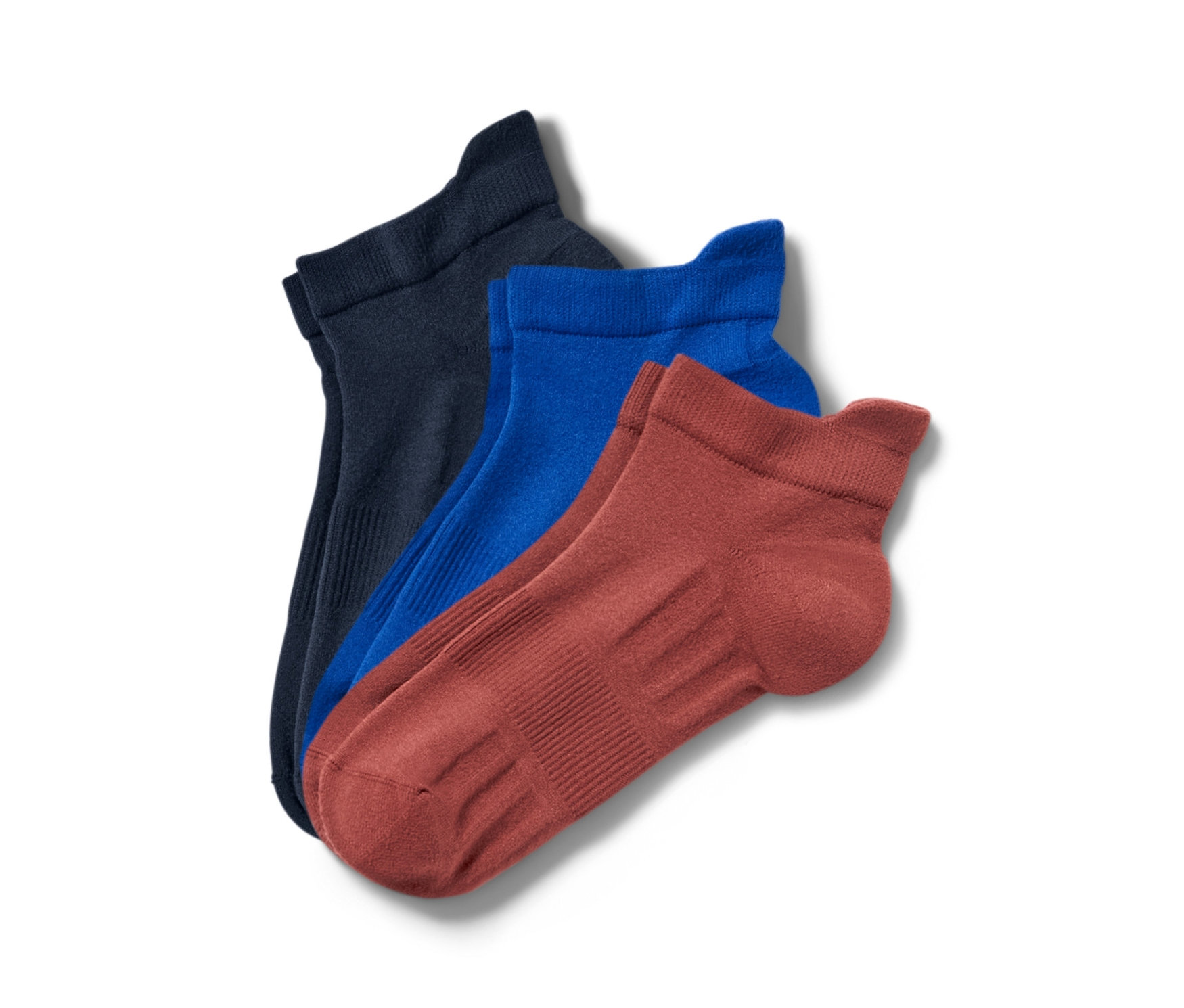 E-shop Profesionálne bežecké ponožky, unisex, 3 páry, modré a terakotové