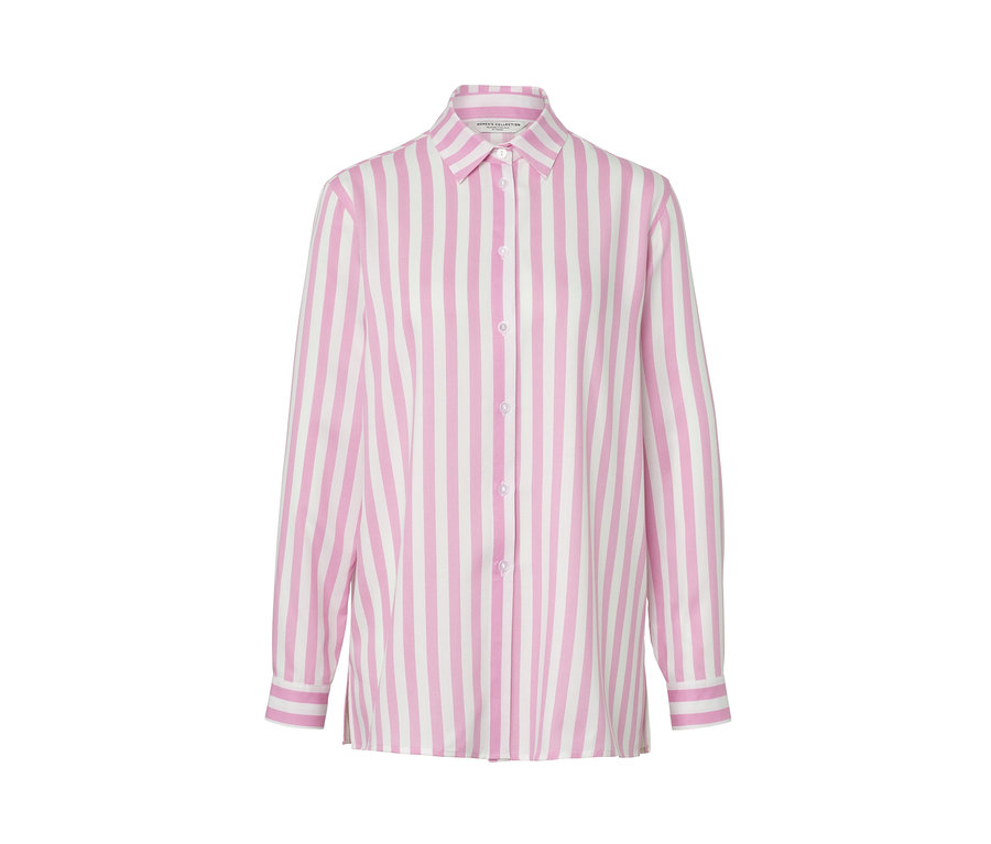 Ružová prúžkovaná blúzka.