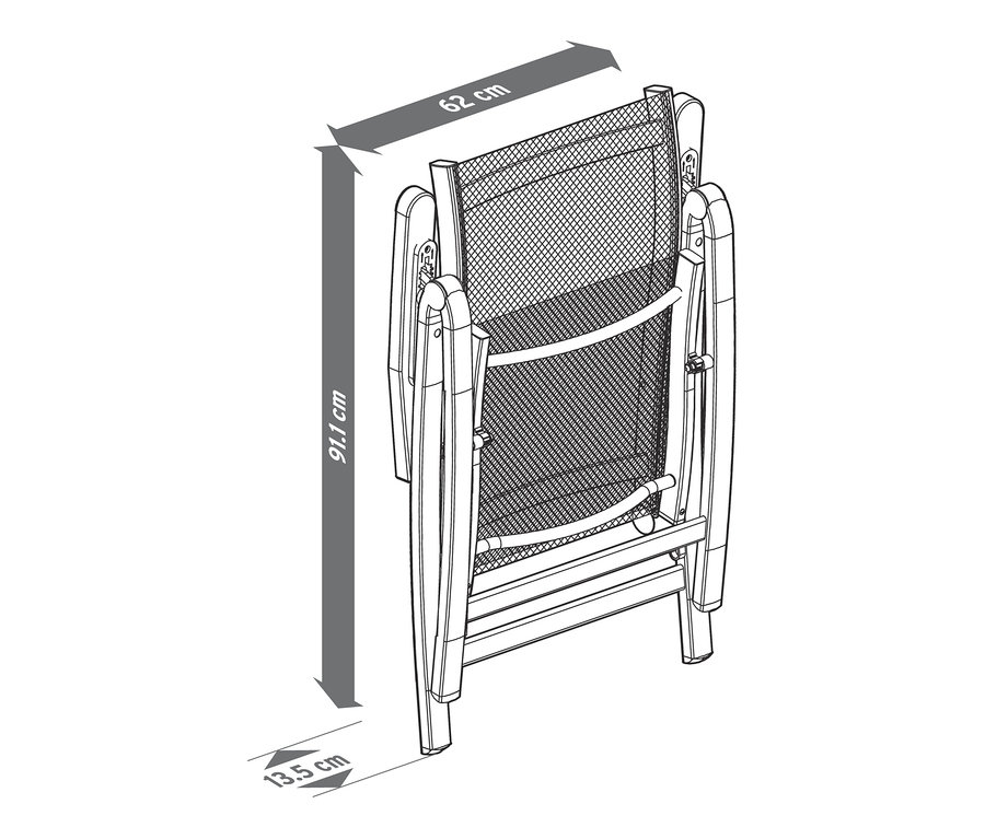 Ilustrácia kresla »Liska« s vysokým nastaviteľným operadlom a rozmermi.