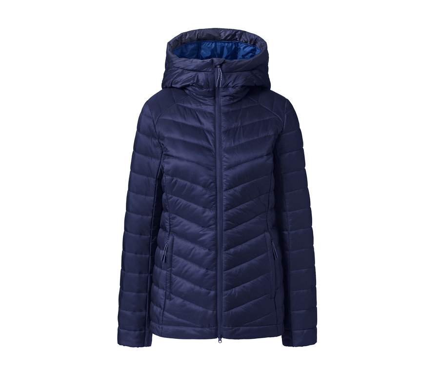 Modrá ľahká prešívaná bunda.