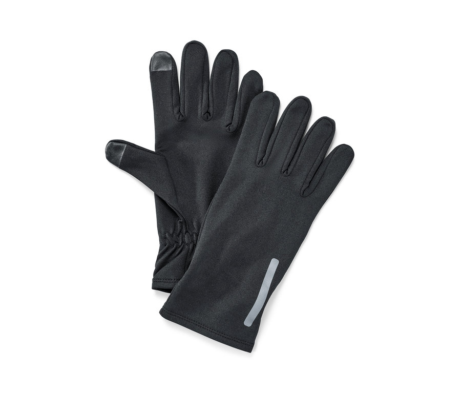 Dvoje čierne bežecké rukavice.