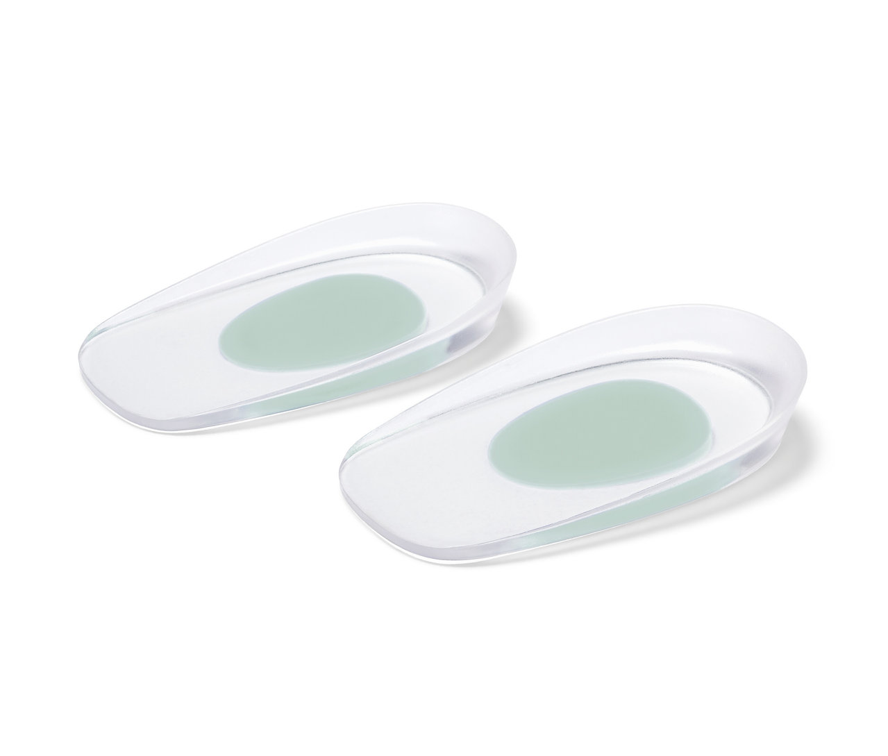 Dva priehľadné kliny pod pätu.