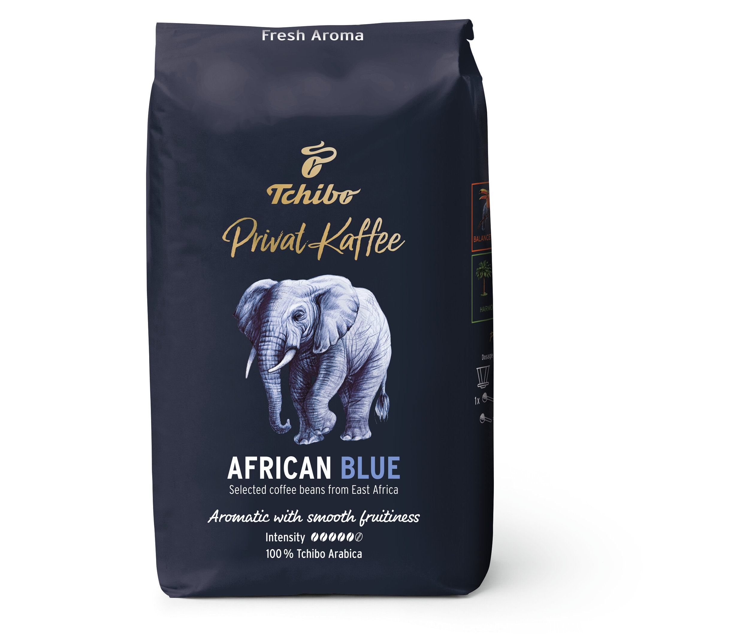 Tchibo - Privat Kaffee African Blue - 6 x 500 g, zrnková káva - Intenzita: 5/6
