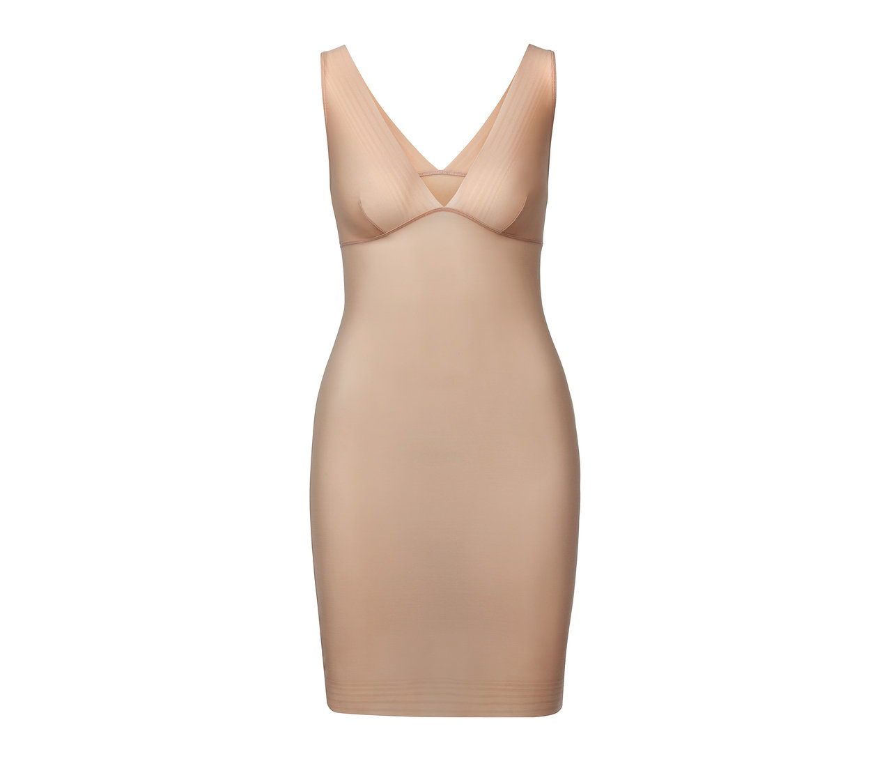 Béžové sťahovacie spodné šaty.