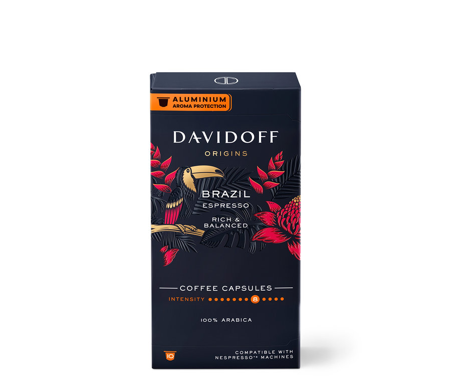 Balenie kapsúl DAVIDOFF CAFÉ ORIGINS Brazil.