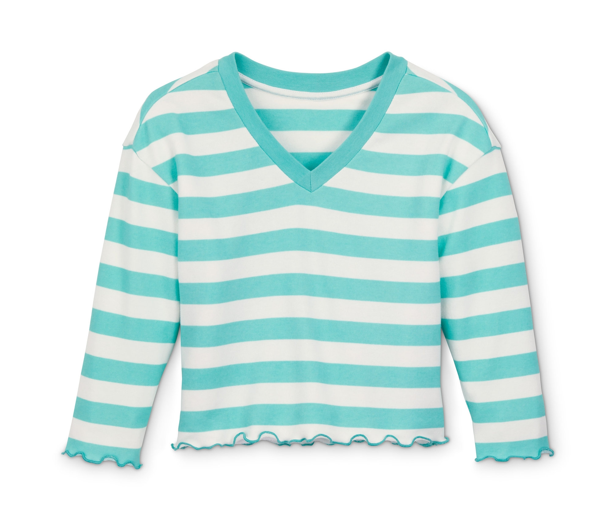 Tchibo – Mikina z biobavlny – pre dievčatá – veľ. 158/164 – farba: biela/s prúžkami