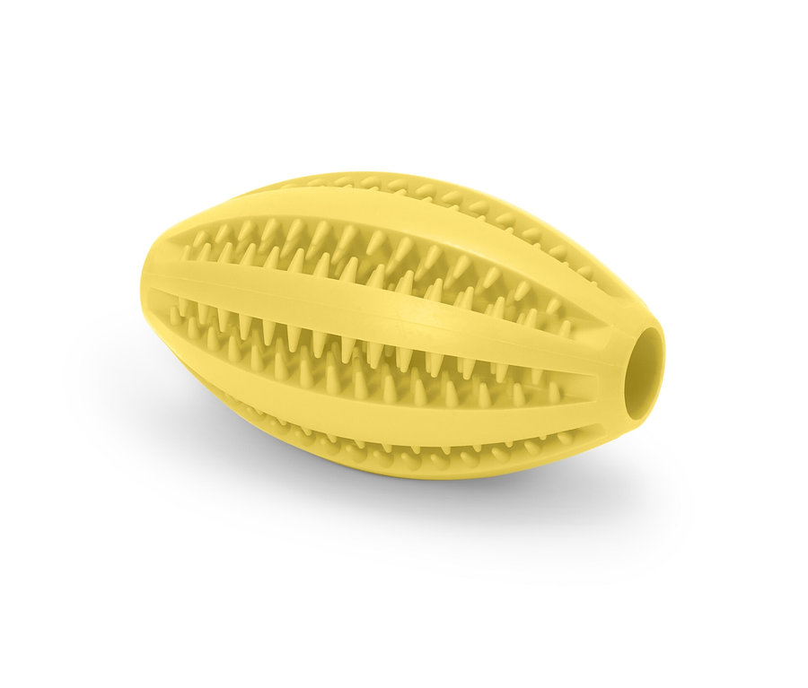 Žltá dentálna lopta pre psov.