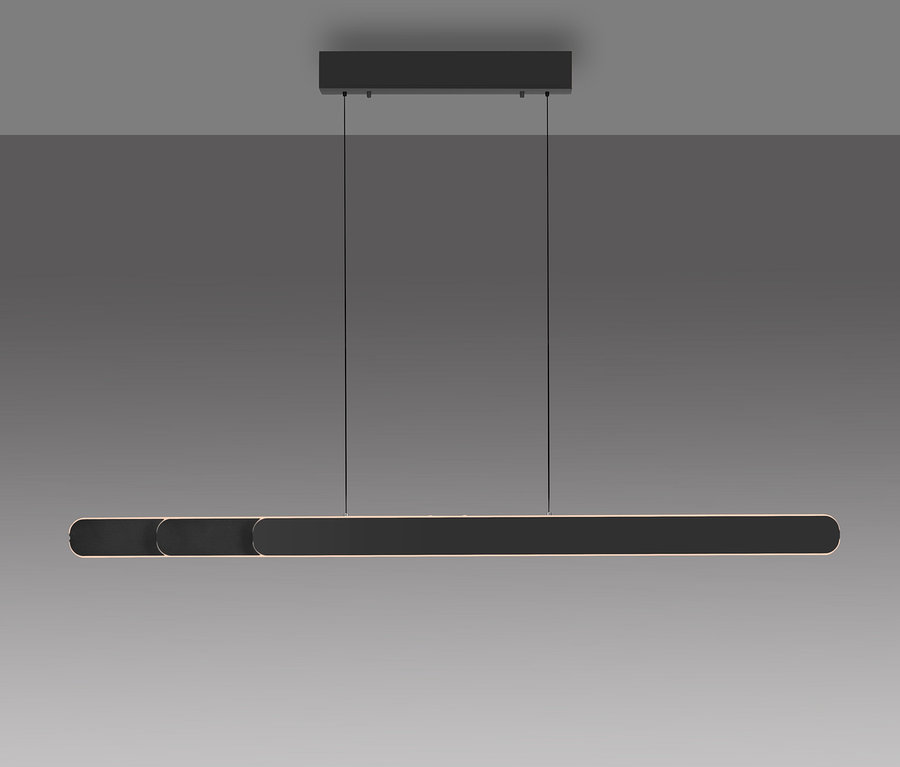 Čierna LED závesná lampa Paul Neuhaus "Adriana Round".