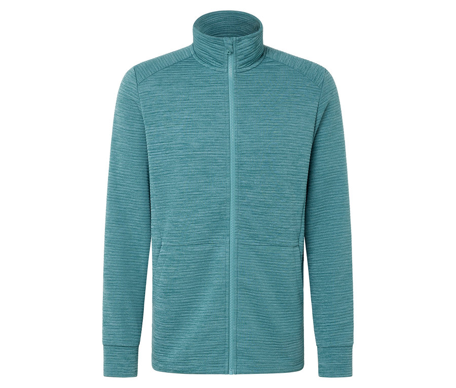 Akvalínová fleecová bunda na zips so stojačikom.