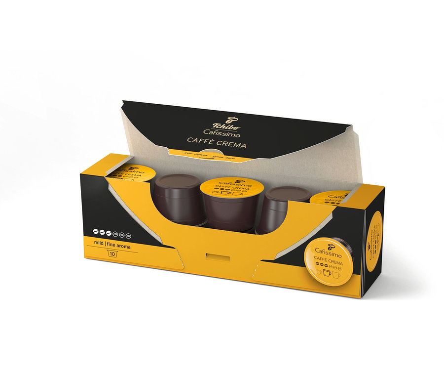 Balenie 10 kapsúl Cafissimo Caffè Crema mild.