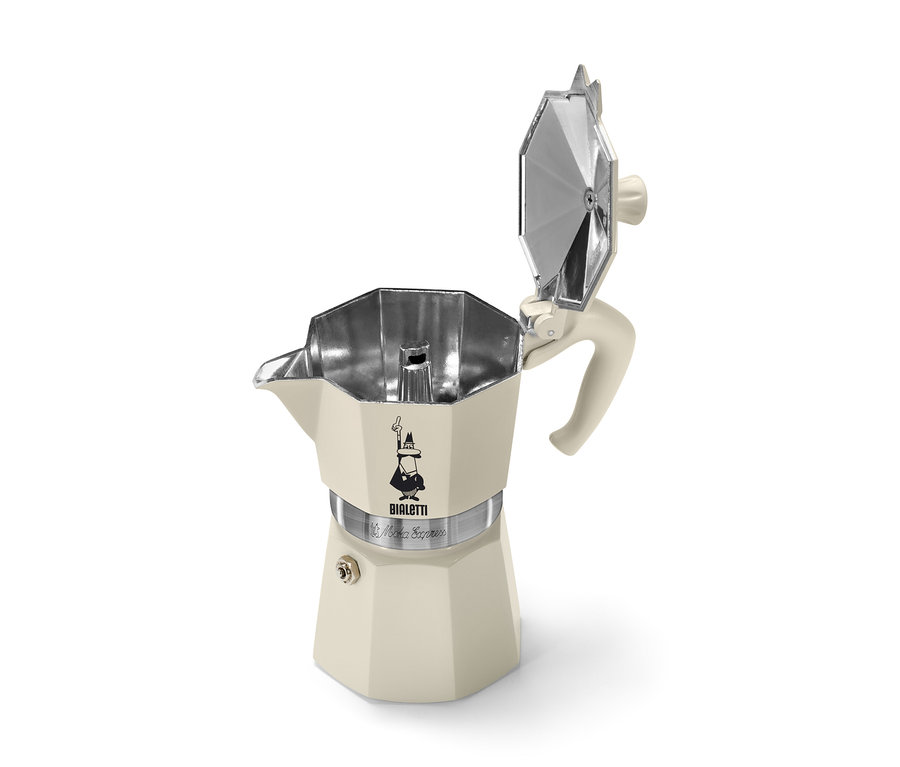 Otvorený krémový kávovar na espresso »Bialetti Moka Express« 190 ml.