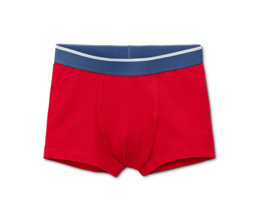 Červené chlapčenské boxerky s biobavlnou, 1 ks zo 7 ks.