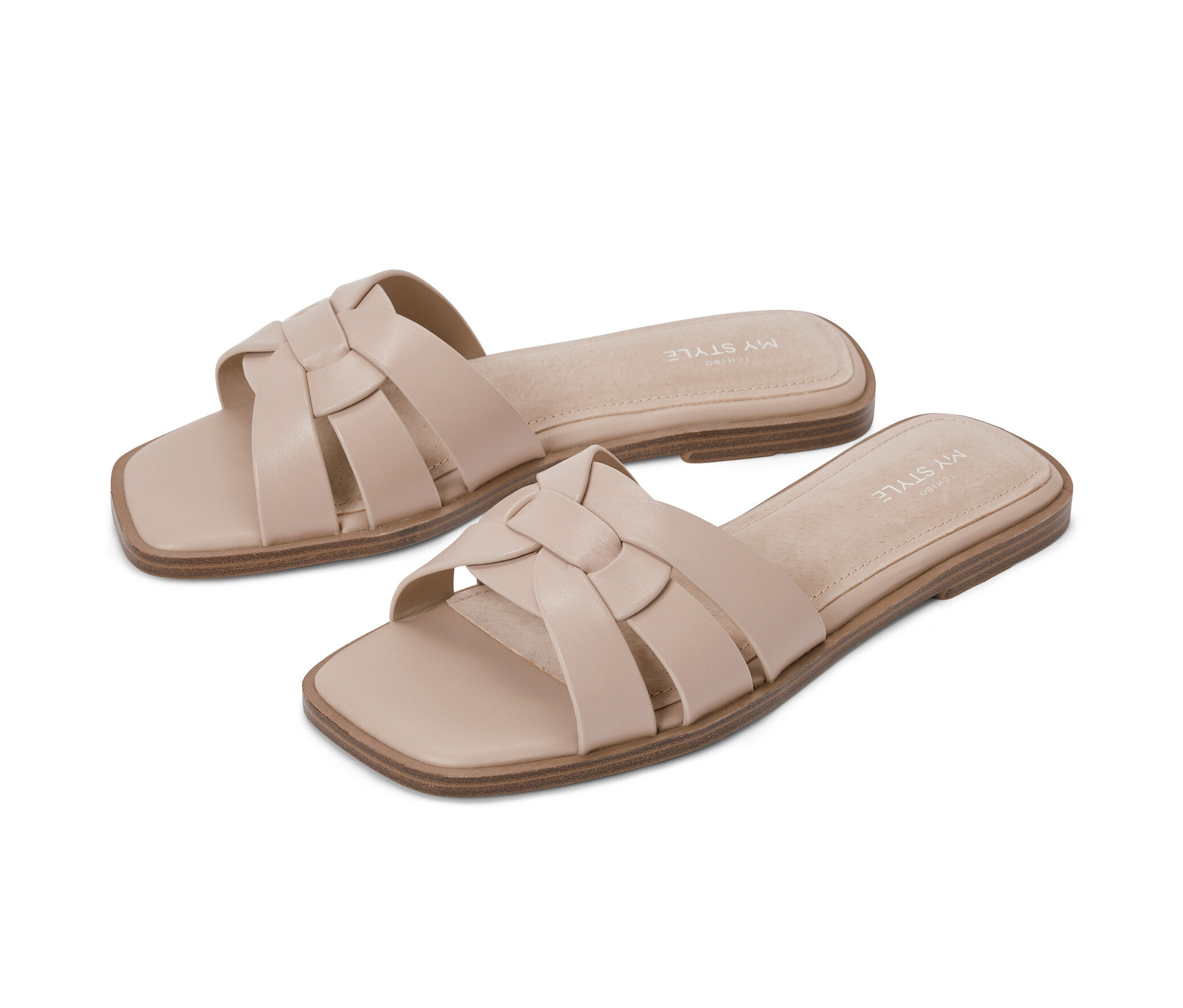 Dve kožené šľapky.