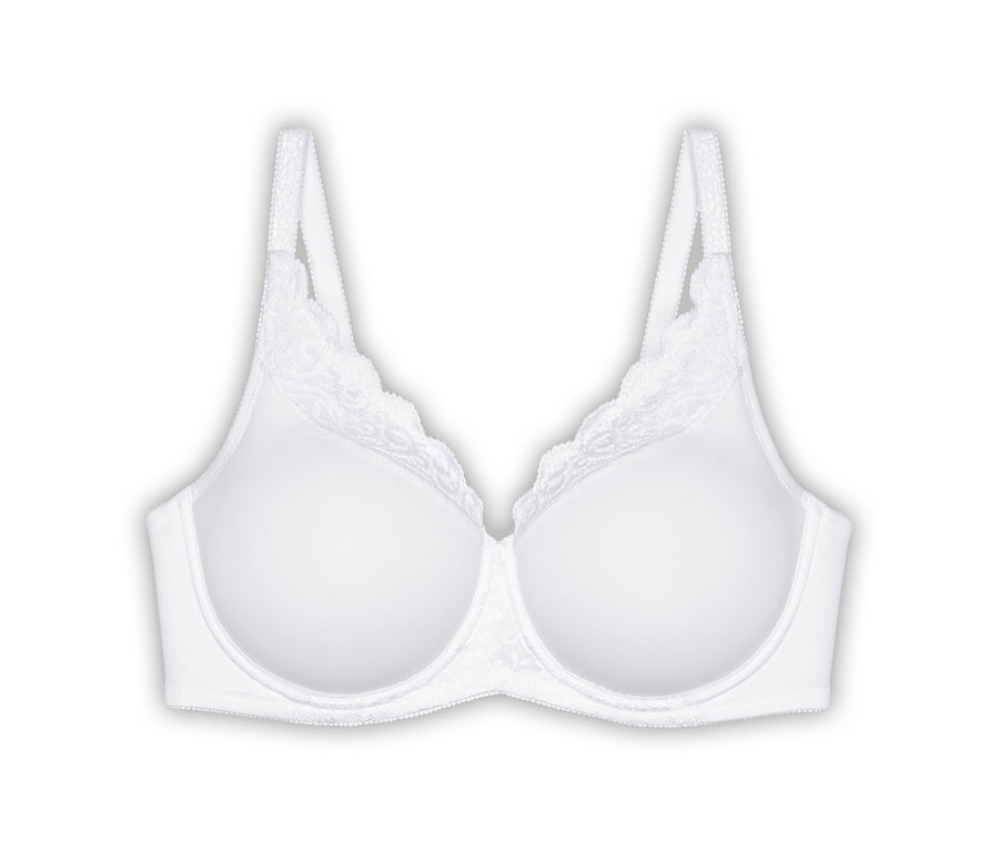 Biela podprsenka Triumph Amourette Minimizer s čipkou.