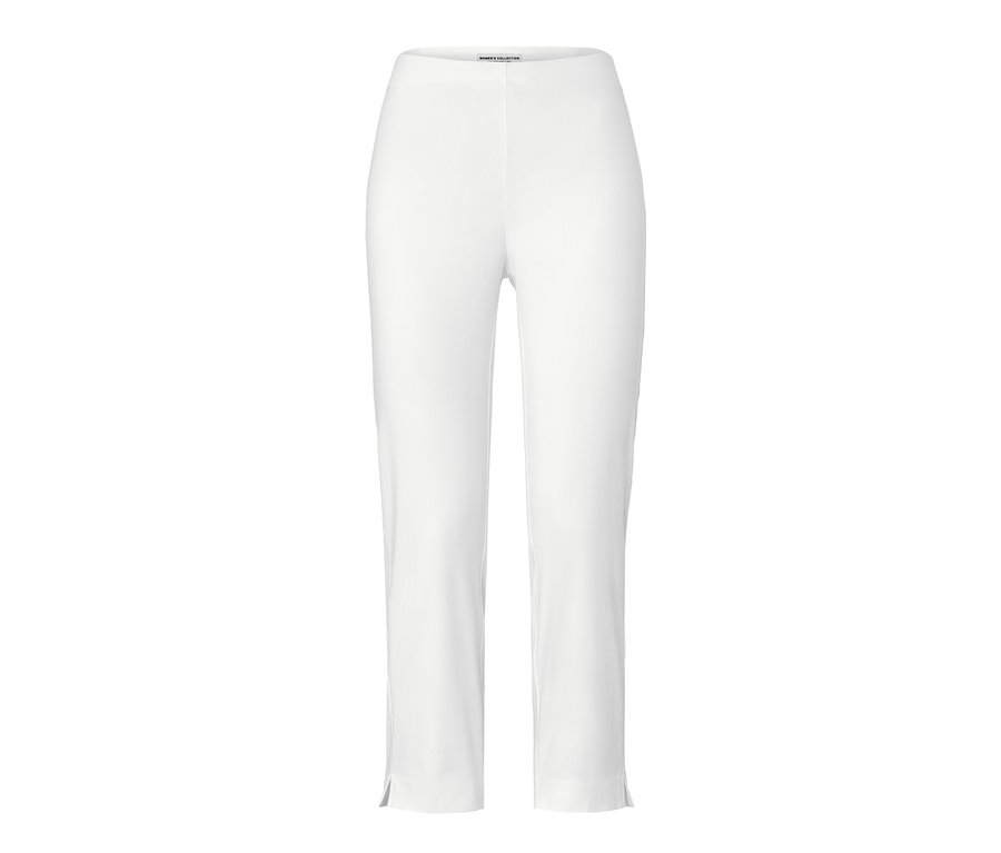 Biele sedemosminové elastické nohavice.