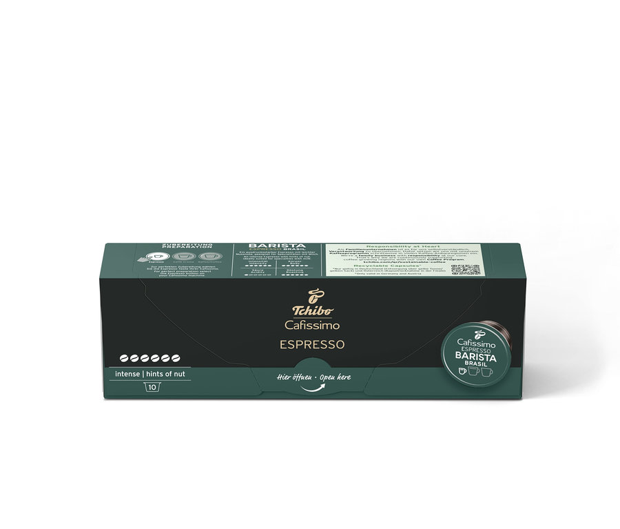 Balenie kapsúl Cafissimo Barista Espresso Brasil.