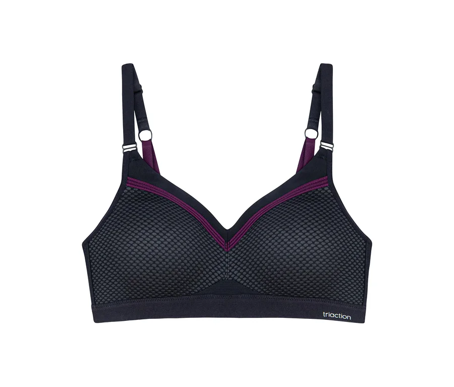 Čierna športová podprsenka TRIUMPH Triaction Free Motion N EX.