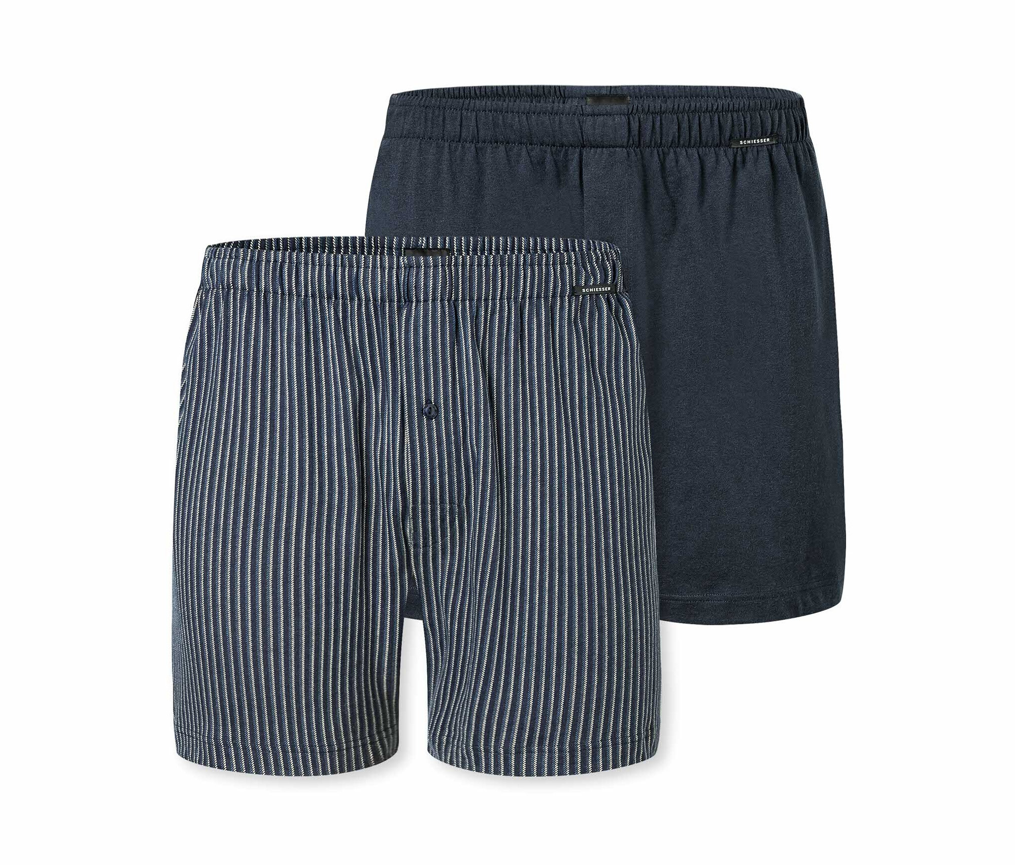 E-shop Džersejové boxerky SCHIESSER, 2 ks, modré pásiky