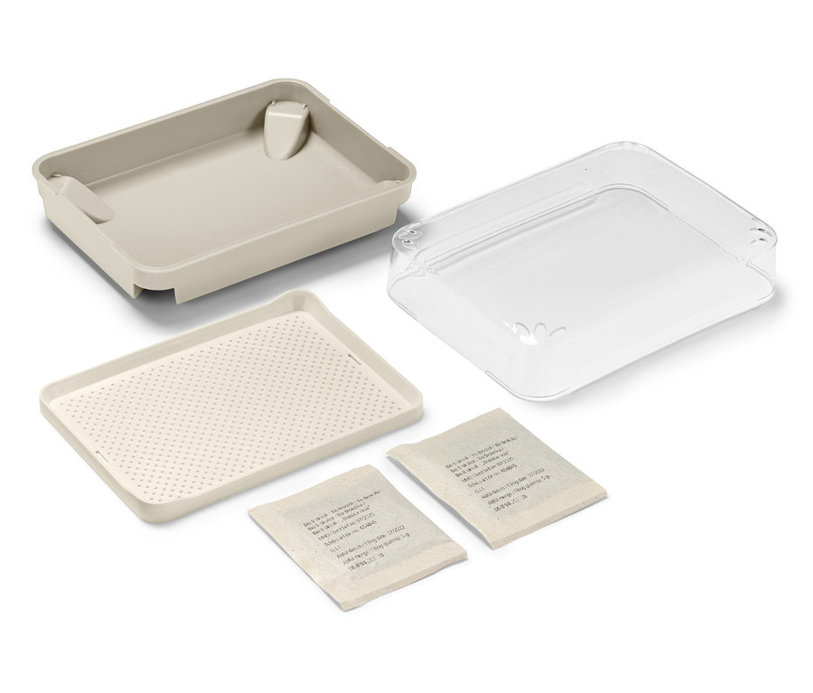 Rozložená súprava na pestovanie klíčkov s dvoma balíčkami semien.