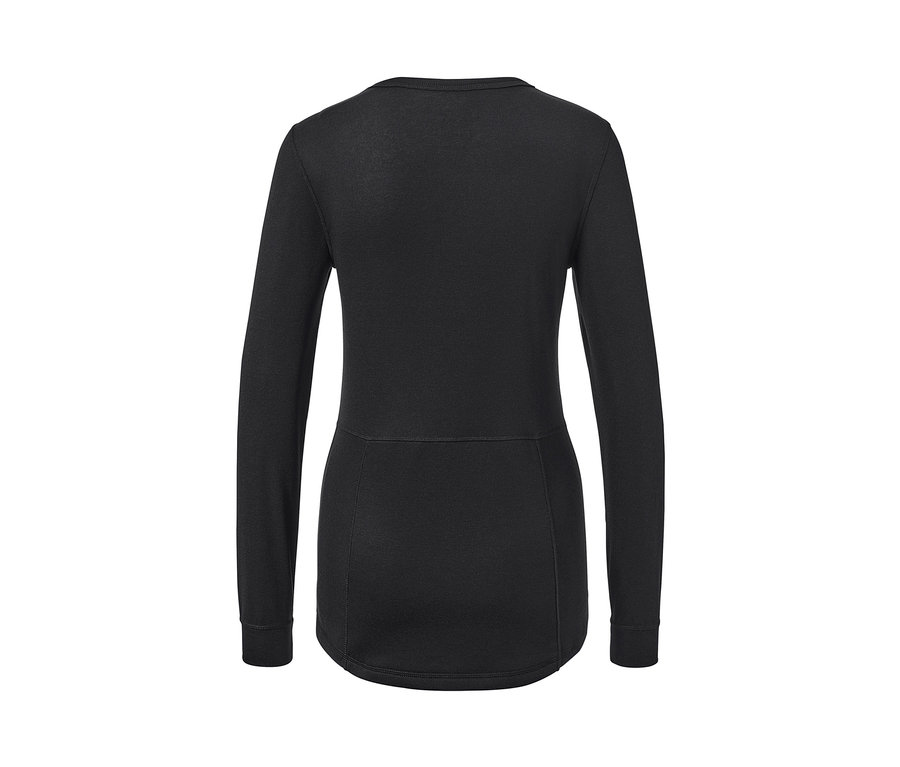 Čierna funkčná termobielizeň s dlhým rukávom zozadu.