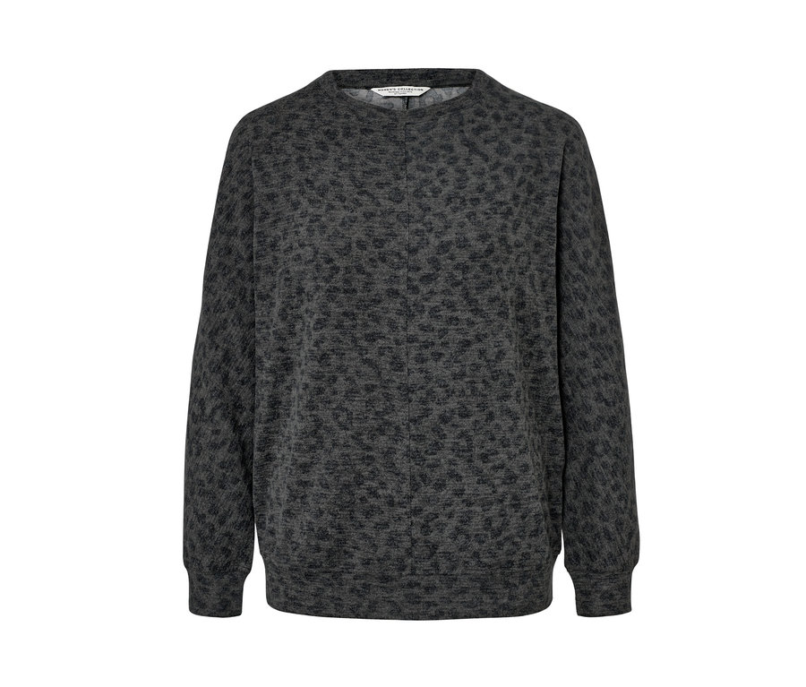 Sivé tričko s netopierími rukávmi s potlačou na bielom pozadí.