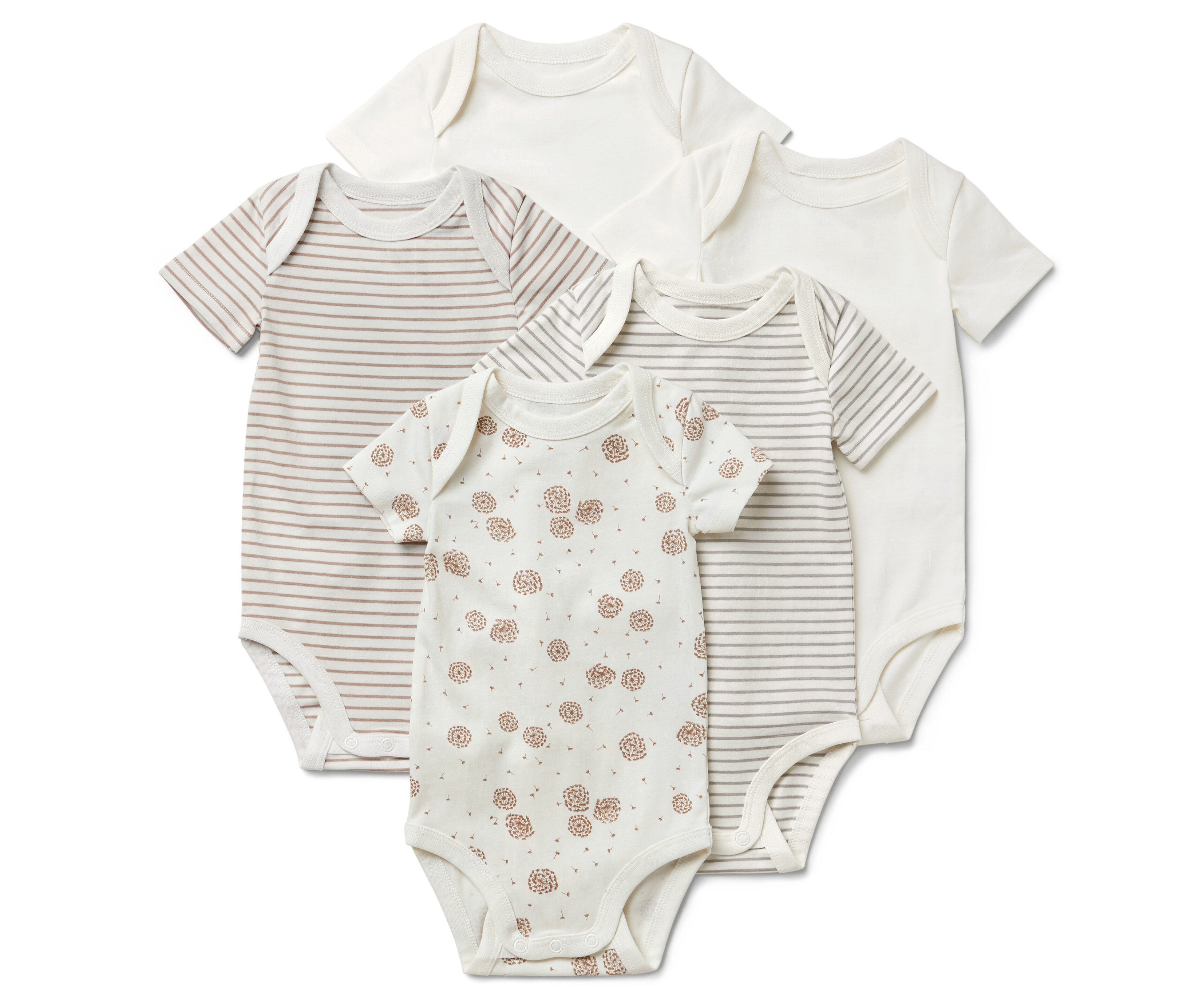 Tchibo – Body pre bábätká s možnosťou prispôsobenia veľkosti – bábätko – veľ. 50/56 – farba: biela/s potlačou