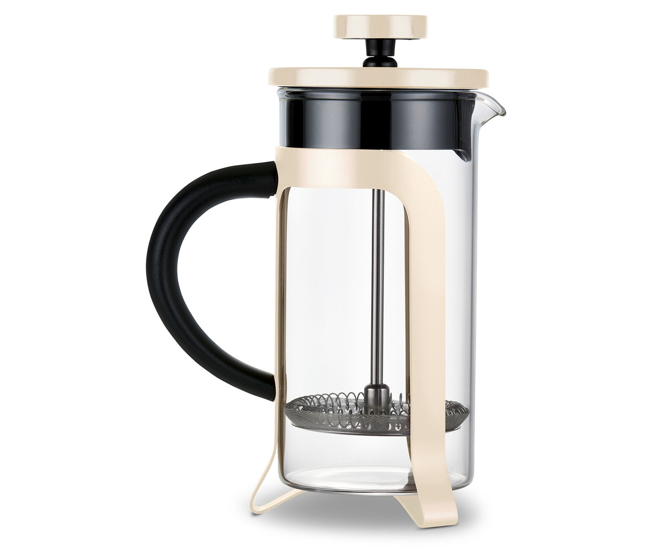 Kanvica french press 300 ml, 2 šálky, béžová.