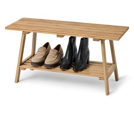 Lavica »HOLT« z bambusu s lamelovými prvkami