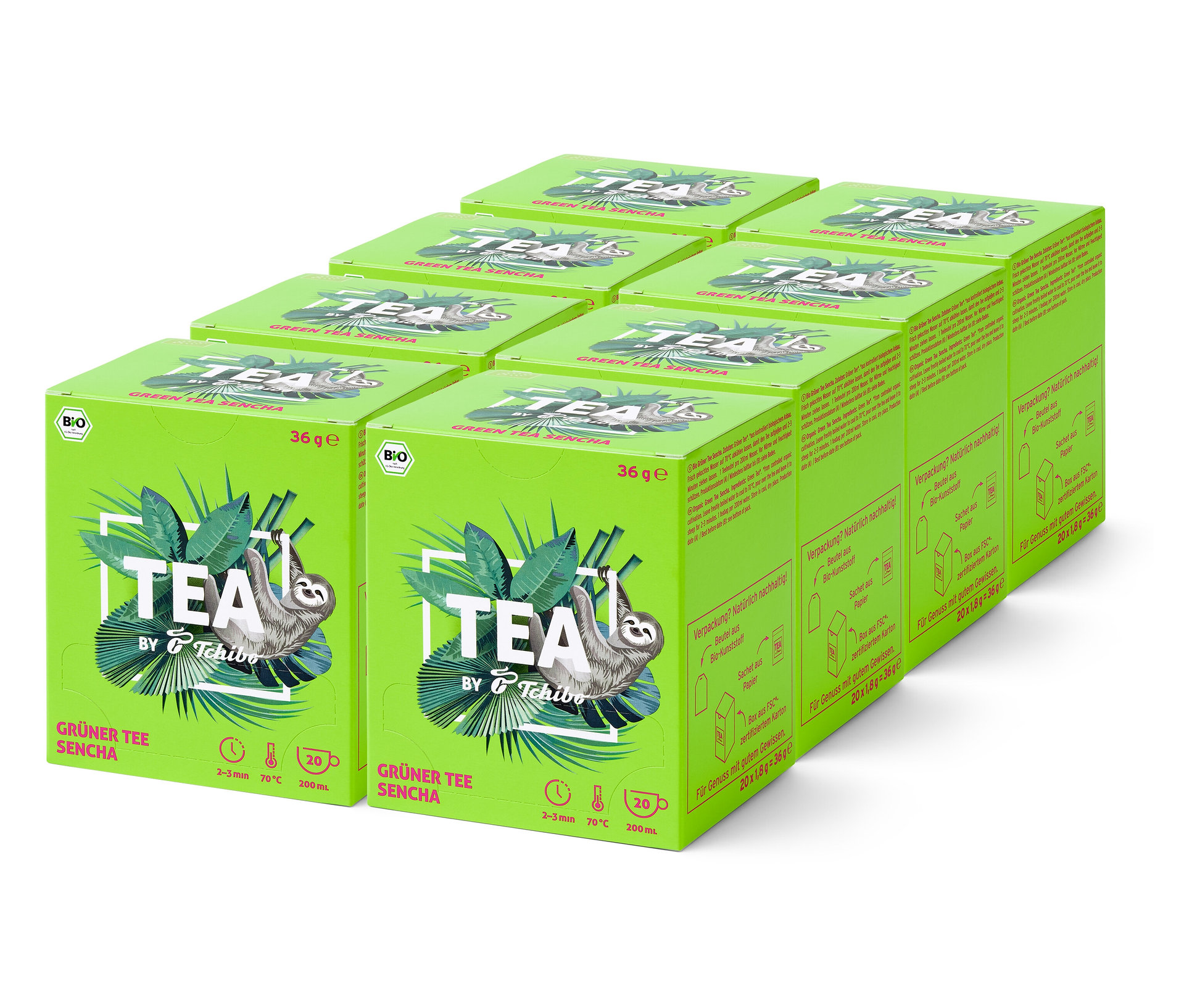 E-shop TEA by Tchibo Bio zelený čaj Sencha - 8 x 20