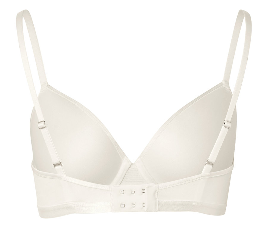 Pohľad zozadu na podprsenku »Spacer« s nastaviteľnými ramienkami a háčikovým zapínaním.