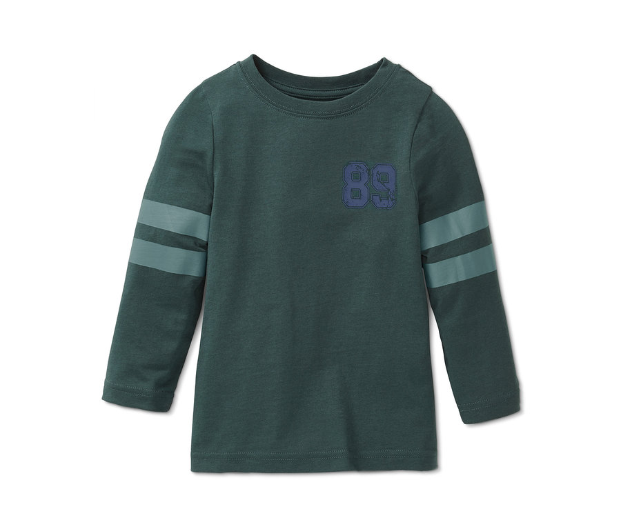 Zelené tričko s dlhým rukávom. Na hrudi je číslo 89 a na rukávoch dva vodorovné pruhy.
