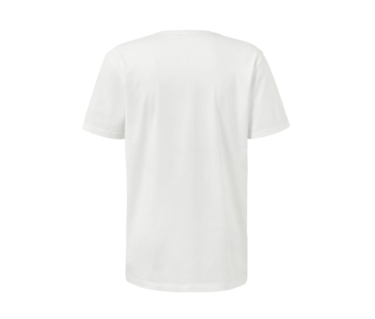 Pohľad zozadu na biele tričká s okrúhlym výstrihom, 2 ks.