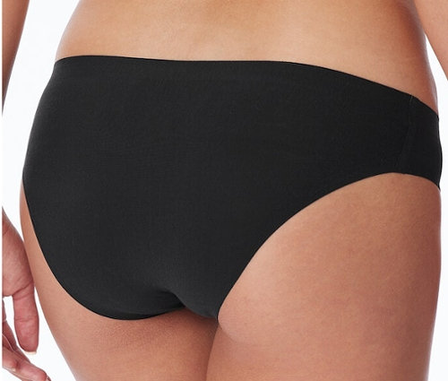 Nohavičky Schiesser invisible Rio-Slip s bavlnou, čierne