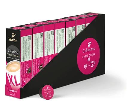 Balenie kávových kapsúl Cafissimo Caffè Crema XL.